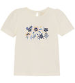 Creamie T-shirt - Forever Blue w. Flowers