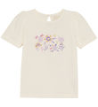 Creanie T-shirt - Orchid Petal w. Flowers