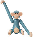 Kay Bojesen Wooden figure - Monkey - Mini - Vintage Blue