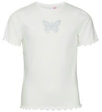 Vero Moda Girl T-Shirt - VmLilo - Snow White/BUTTERFLY