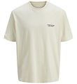 Jack & Jones T-shirt - JorIslington - Antique White w. Print
