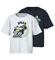 Name It T-Shirt - 2er-Pack - NmmVictor - Bright White/Navy Blaze