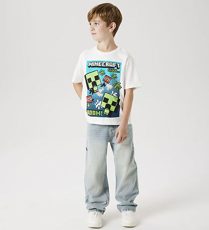 Name It T-shirt - NkmMus Minecraft - Cloud Dancer w. Print