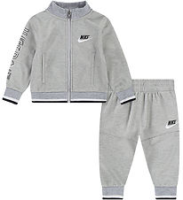Nike Trainingsanzug - Cardigan/Hosen - Light Rauch Grey Heather