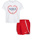 Nike Shorts Set - T-shirt/Shorts - University Red/White
