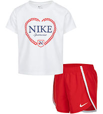 Nike Shorts Set - T-Shirt/Shorts - Universitätsrot/Weiß