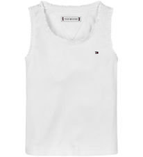 Tommy Hilfiger Tanktop - Essential Rib - Weiß m. Spitze