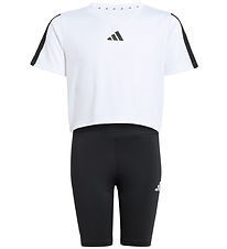 adidas Performance Shorts Set - JG TR-ES 3S - White/Black