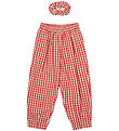 The New Trousers and Scrunchie - TnNally - Poppy Red Check