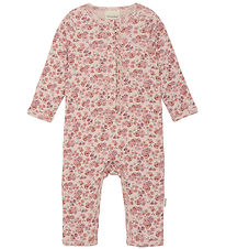 Minymo Strampler - Rib - Peach Peitsche
