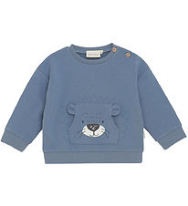 Minymo Sweatshirt - Feuerstein Stone m. Print