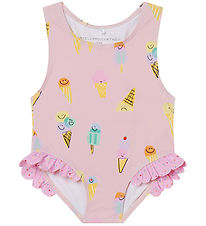 Stella McCartney Kids Badeanzug - UV50+ - Rosa m. Eis