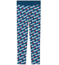 Stella McCartney Kids Leggings - Blau m. Weiß/Rot