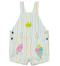 Stella McCartney Kids Latzhosen - Weiß m. Streifen/Eis