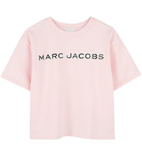Little Marc Jacobs T-Shirt - Rosa m. Schwarz/Strassstein