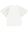 Molo T-shirt - Ritza - Crisp White w. Pointelle