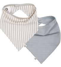Müsli Drool bib - Stripe Muslin - 2-Pack - Conditioner Cream/Cas