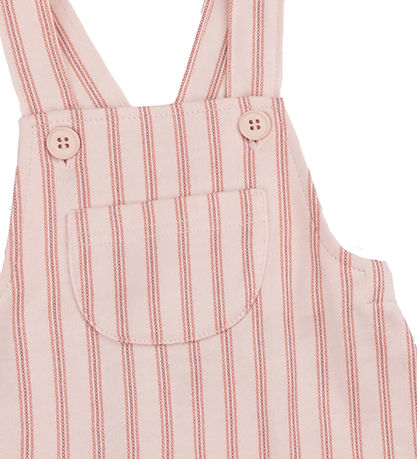 Joha Kjole - Pinafore - Lyserød m. Striber