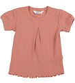 Joha T-shirt - A-Shape - Rib - Salmon