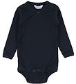 Joha Wrap Bodysuit l/s - Rib - Navy