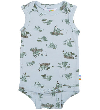 Joha Bodysuit n/a - Viscose/Bamboo - Light blue w. Frogs