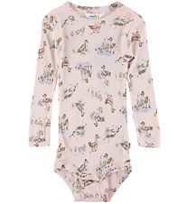 Joha Bodysuit l/s - Bamboo - Pink w. Ducks