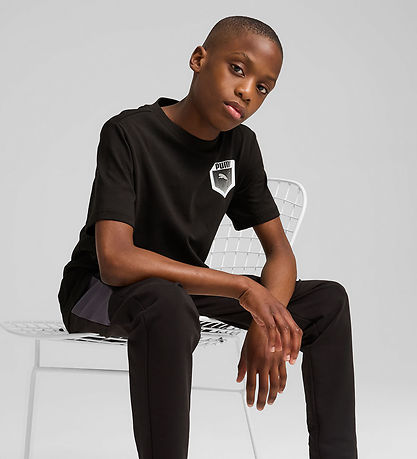 Puma Stuttermabolur - Active Sports - Svart