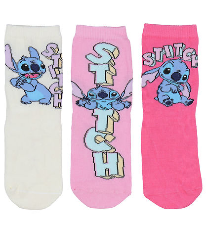 Name It Sokkar - 3 Pakki - Bleikt Frosting/3p Carmine Rose+Bleik