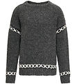 Kids Only Blouse - Knitted - KogAmanda - Dark Grey Melange/Cloud