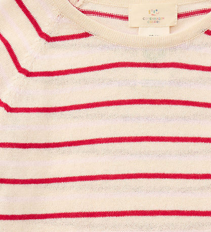 Copenhagen Colors Blússa - Prjónað - Cream/Dusty Rose/Barry Comb