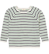 Copenhagen Colors Blouse - Knitted - Cream Navy/Green Comb