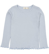 Copenhagen Colors Blouse - Pointelle - Dusty Blue
