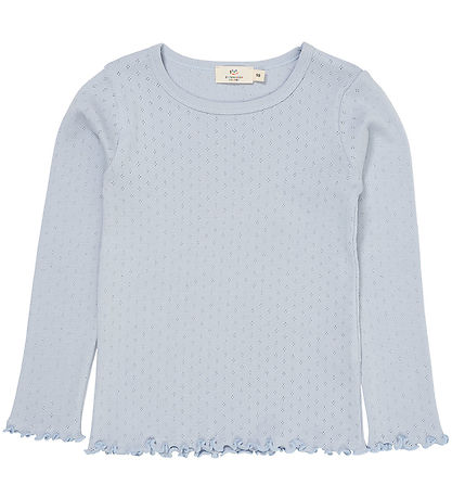 Copenhagen Colors Blússa - Pointelle - Dusty Blue
