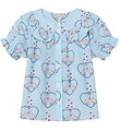 Fliink Overhemd - Colombe - Dream Blue/Harten