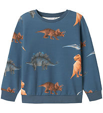 Name It Sweatshirt - NmmPnodino - Kroon Blue m. Dino