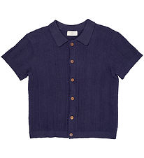 Copenhagen Colors Shirt s/s - Knitted - Navy