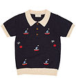 Copenhagen Colors Polo - Knitted - Navy/Cream Comb