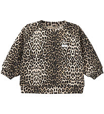 Sofie Schnoor Sweatshirt - Elissb - Light Brown Leopard w. Silve