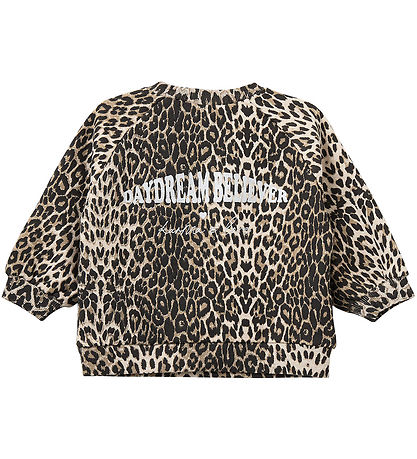 Sofie Schnoor Sweatshirt - Elissb - Light Brown Leopard m. Silve