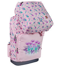 LEGO® School Bag Set - Optimo - Flowers - 20 L - Pink