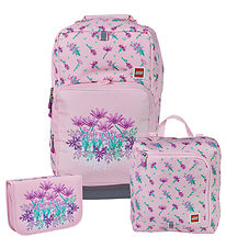 LEGO® School Bag Set - Flowers - Optimo - 20.5 L - Pink