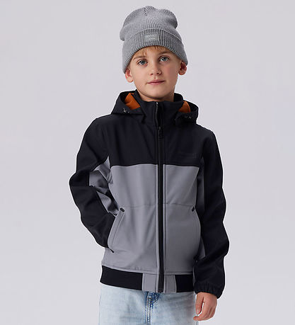 Name It Softshell Jacket w. Fleece - NkmAlfa08 - Mockingbird