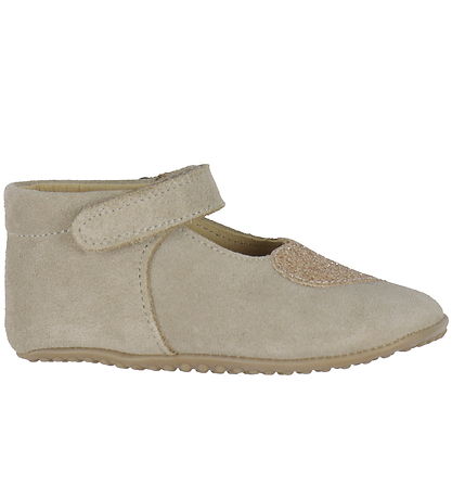 Pom Pom Inniskór - Byrjendur Ballerínuskór Heart - Light Camel