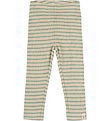 Petit Piao Leggings - Rib - Modal - Granít Green/Dark Off White