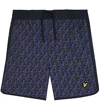 Lyle & Scott Swim Shorts - Dark Navy w. Print
