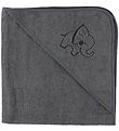 Nørgaard Madsens Baby towel - 80x80 cm - Grey w. Elephant
