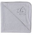Nørgaard Madsens Baby towel - 80x80 cm - Grey w. Elephant