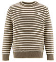 Emporio Armani Blouse - Knitted - White/Brown Striped