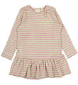 Petit Piao Dress - Rib - Modal - Bright Rose/Dark Off White