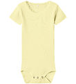 Name It Bodysuit s/s - Rib - Noos - NbfKab - Pastel Yellow